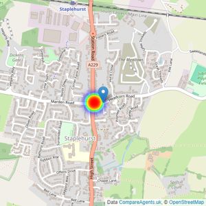 Bovis Homes Kent listings heatmap