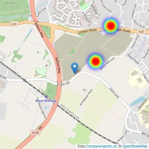 Bovis Homes Kent listings heatmap