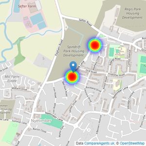 Bovis Homes South East listings heatmap