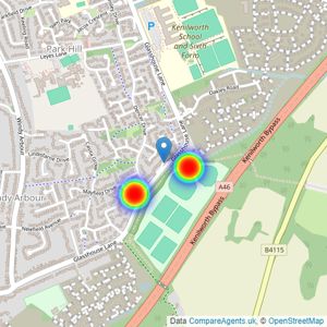 Bovis Homes West Midlands listings heatmap