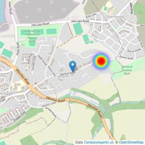 Bovis South West listings heatmap