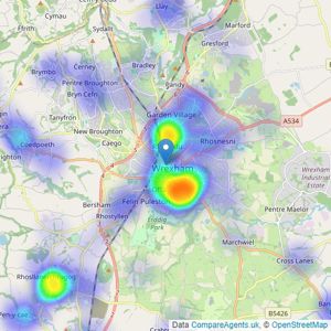 Bowen - Wrexham listings heatmap