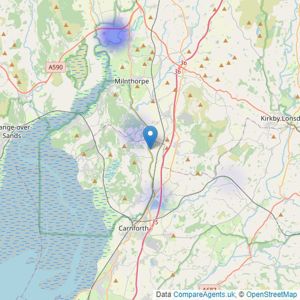 Bowland Properties Limited - Carnforth listings heatmap