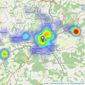 Bracketts Chartered Surveyors - Tunbridge Wells listings heatmap