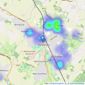 Bradford & Howley - Harpenden listings heatmap