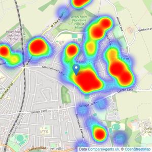 Bradford & Howley - Marshalswick listings heatmap