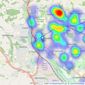 Bradleys - Exeter listings heatmap