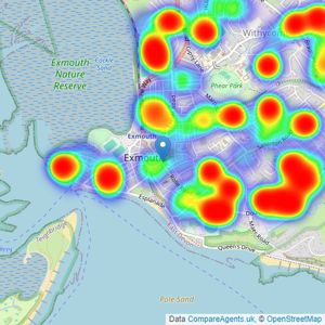 Bradleys - Exmouth listings heatmap