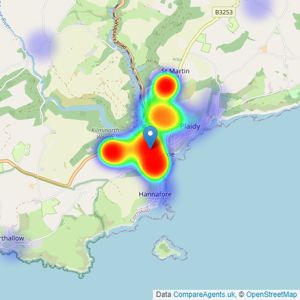 Bradleys - Looe listings heatmap