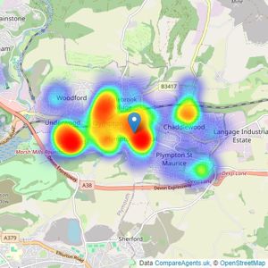 Bradleys - Plympton listings heatmap