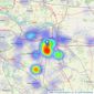 Bradleys Real Estate - Pontefract listings heatmap