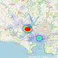 Bradleys - Saltash listings heatmap