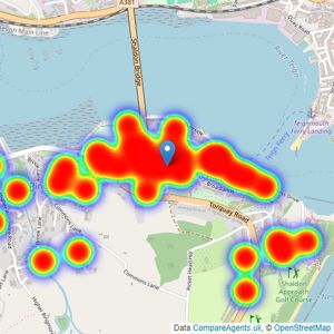 Bradleys - Shaldon listings heatmap