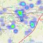 Bradleys - Taunton listings heatmap