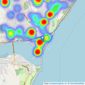 Bradleys - Teignmouth listings heatmap