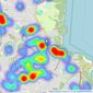 Bradleys - Torquay listings heatmap