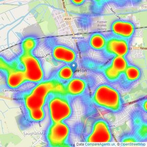 Bradshaw Farnham & Lea - Moreton listings heatmap