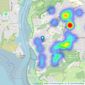 Brambles Estate Agents - Warsash listings heatmap