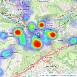 Bramleys - Elland listings heatmap