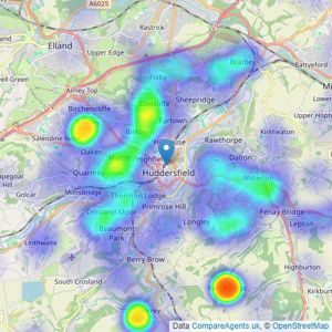 Bramleys - Huddersfield listings heatmap