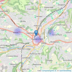 BRAMLEYS LLP - Huddersfield listings heatmap