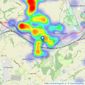 Bramleys - Mirfield listings heatmap