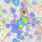 Bramptons - Newcastle-under-Lyme listings heatmap