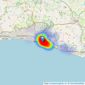 Brand Vaughan - Brighton Kemptown listings heatmap