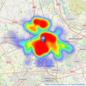 Breakey & Co - Wigan listings heatmap