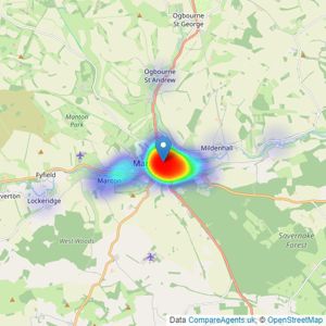 Brearley & Rich - Marlborough listings heatmap