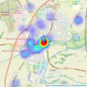 Breckon & Breckon - Abingdon listings heatmap