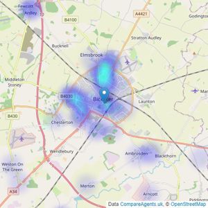 Breckon & Breckon - Bicester listings heatmap