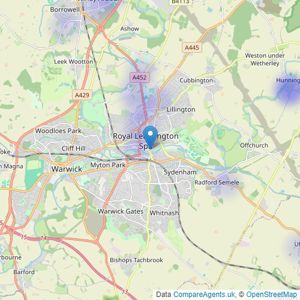 Brendan Petticrew & Partners - Leamington Spa listings heatmap