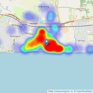 Brennan & Chatterton Estates - East Preston listings heatmap