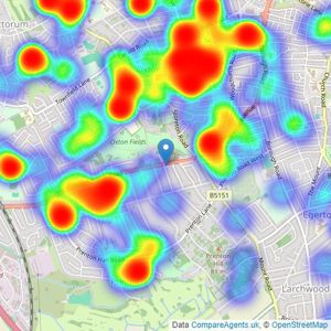 Brennan Ayre O'Neill - Prenton listings heatmap