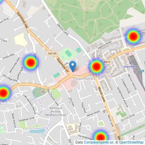 Breslauer - Stanmore listings heatmap