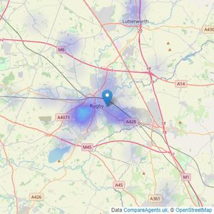 Brian McG Real Estate - Rugby listings heatmap