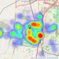 Brian Pilkington - Leyland listings heatmap