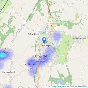 Briarswood - Stoke On Trent listings heatmap