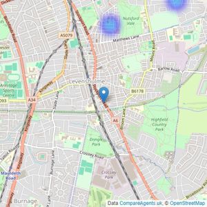 Bricks Properties - Levenshulme listings heatmap