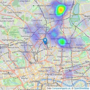 Brickworks - London listings heatmap