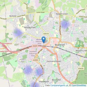 Bridges Estate Agents - Bracknell Forest listings heatmap