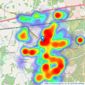 Bridges Estate Agents - Fleet listings heatmap