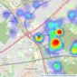 Bridges Estate Agents - Frimley listings heatmap