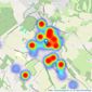 Bridges Estate Agents - Sonning Common listings heatmap