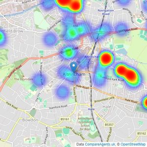 Bridgfords - Altrincham listings heatmap