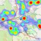 Bridgfords - Burnley listings heatmap