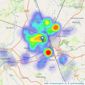 Bridgfords - Crewe listings heatmap