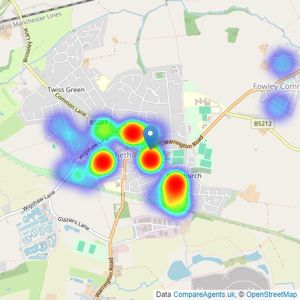 Bridgfords - Culcheth listings heatmap