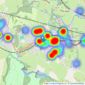 Bridgfords - Disley listings heatmap